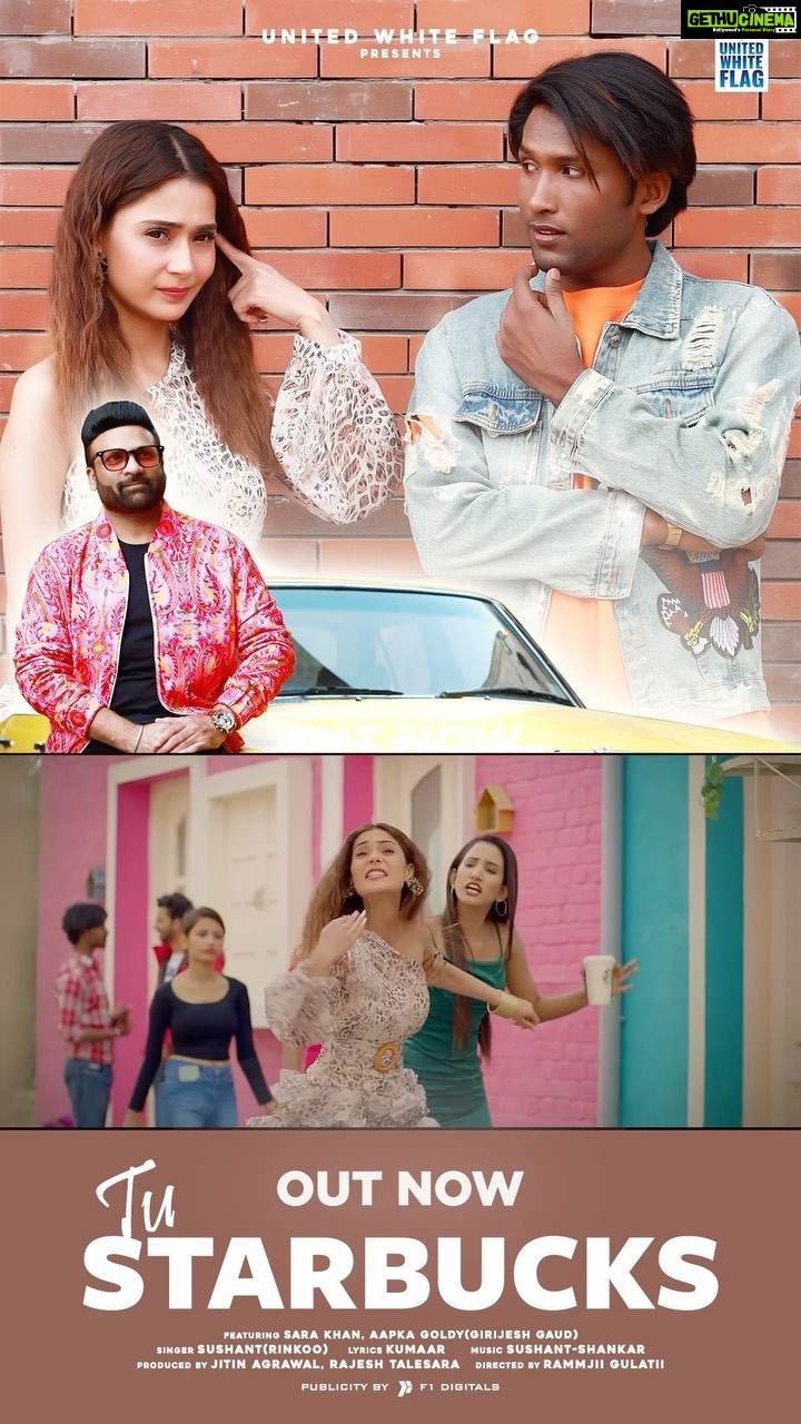 Sara Khan Instagram - TU STARBUCKS❤️OUT NOW https://www.youtube.com/watch?v=j-tWkhio0ro Watch full video on @unitedwhiteflag Shower your love❤️❤️ @goldenuniqueboy @sushantrinkoo @kumaarofficial @sushantshankarofficial @kabirmusicworld @gawehmusicstudio @ramjigulatiofficial @jitin.agrawal.5 @talesararajesh @celebistaan @thepratikgaur @parulchawla9 @purple.star.entertainment @doprahularora @editorvarunarora @doctorvfx @rajmakeup1 @john_02official @dhartigulati @f1digitialsstudio @snehal_67 @mr_hit_music @drdeepmusic