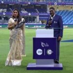 Sastika Rajendran Instagram - It feels so surreal to stand beside these legends of cricket that I always forget to click pictures 🥲 But I am glad, some of you are watching the game and are kind enough to send me this 💕 நன்றி! #Blessed #ILT20 #DpWorldILT20 #Dubai #ThankYou