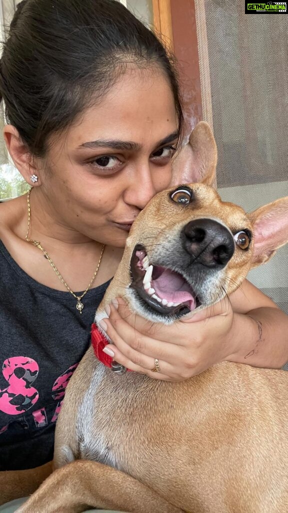 Sastika Rajendran Instagram - If you are lucky, a dog will come into your life, steal your heart and change everything! If you are lucky! 🍀 🐶 #dog #dogsofinstagram #doglover #charlie777 #charliemovie Coimbatore, Tamil Nadu