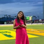 Sastika Rajendran Instagram – Half way through #TNPL2023 💪🏽💕🫶
Styled by @mrignain 
Assisted by @kbabel_1711 @mahek1123 
Make up by @nira.makeovers 

#SportsPresenter #TNPL2023 #NammaOoruNammaGethu #ootd