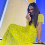 Sastika Rajendran Instagram – What a fantastic end to the most incredible season. 

Big big thanks to the entire crew of #StarSportsTamil for making it very very memorable for a rookie like me. 💛💛💛

Returning it with 🫰🫰🫰#Yellove

👗 courtesy : @nandhinee82 ❤️❤️❤️ Star India