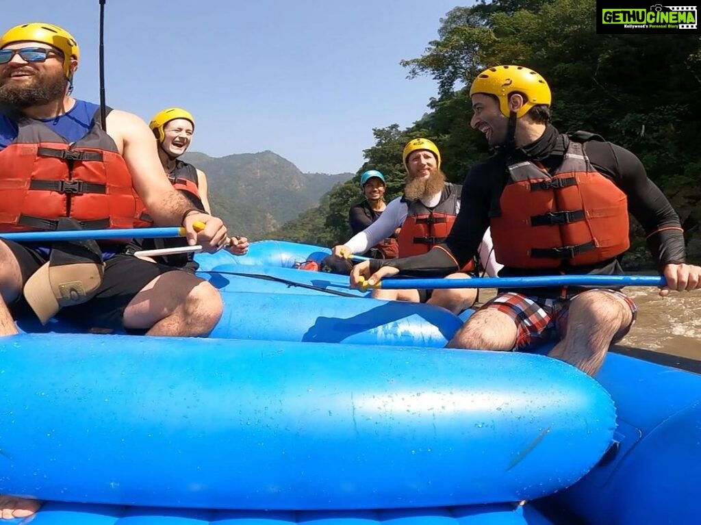 Shaheer Sheikh Instagram - What an amazing experience!! thank you @craig.macrae @katjahopkins @istockaction for arranging the whole thing.. definitely a day to remember. #riverRafting #rishikesh #HarHarGange