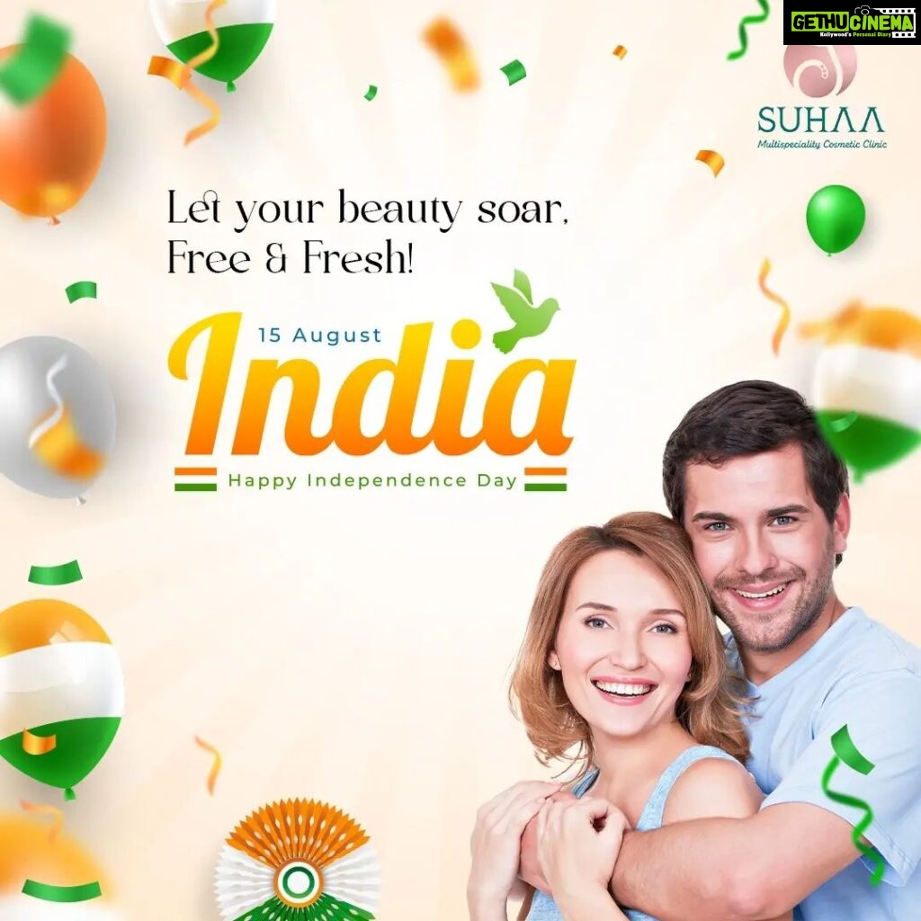 Shalu Shammu Instagram - Let your beauty soar free and fresh this independence day! #suha #suhaacosmeticclinic #suha