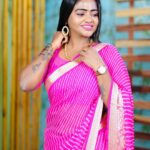 Shalu Shammu Instagram - Being Me 🫶 #shalushamu #shalushamuvlogs #sareelove #pink #ootd #xoxo