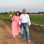 Sharanya Turadi Instagram – A visit to special place with my special Man! 😍✨ 

#farmlife #appa #daddysgirlforever