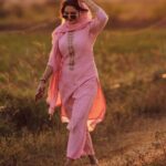 Sharanya Turadi Instagram - Some beautiful paths can’t be discovered without getting lost ,they say, ain’t that the truth? 🫶✨ Man behind the lens @rahul__sudharshan , caught a slice of my day so raw and beautifully! Walking through our little piece of farmland by the sunset . We had to attend a wedding in a village later that day so I had to pick a salwar suit little festive yet subtle and that was when this peach suit I picked from @tada_wearhouse came to my rescue! To more sunsets and beautiful memories ❤️
