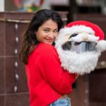 Sharanya Turadi Instagram – I’m definitely not letting go of the Christmas spirit till I hop on to new year 🎄🤩 

Thank you for this Christmas goodie @chennai_bikers_official 🫶