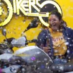 Sharanya Turadi Instagram - My first bike Reveal! I wouldn’t have believed an year ago if anyone told me that I’m gonna be riding an adventure bike. Thank you 2022 for making me do this, @pradeep_kumar.06 @chennai_bikers_official the way you encouraged me and arranged for this bike reveal is beyond words could explain 🥹 This video is not just any other reel but a slice of an important moment of my life. Releasing my baby dragon 🐉 🏍️ #bikereveal #PrimeReels #babydragon #sharanyaturadi