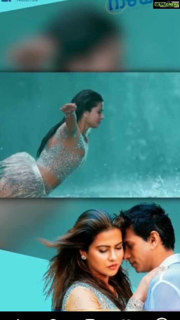 Sharmiela Mandre Instagram - Behind the scenes of my latest film #Gaalipata2 and the famous “fish dive” in the song that everyone loves 😃 Here are some snippets of how it was shot . Special mention to my director @yogarajbhatofficial who gave me the confidence to pull this off and his encouraging words which u can hear in the background 😁 . @santhoshraipathaje for making it look amazing on the silver screen . @dhanu_dance for coming up with the concept and the most beautiful song written by #jayanthkaikini sung by @nihal_tauro_official #gaalipata2 out in cinemas from today . Go watch !