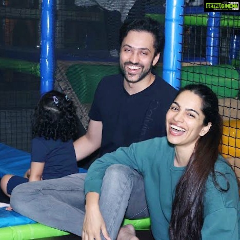 Shikha Singh Instagram - The happy parents & the toddler who doesn’t want to pose! Just another regular day ❤️ Living it & Loving it 😇 #us #babies #babiesofinstagram #babygirl #girl #couple #couplegoals #family #familytime #happy #love #grateful #blessed #makingmemories #thankyou #laugh #instagram #instagood #insta #photo #photography #photooftheday