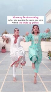 Shiny Dixit Instagram - Jeena haram kar rakha hai iss ladke ne tabhi bhi ussi ke paas jaungi . Tag that Bestie 😂 @yashrajmukhate thank you for giving us a song for wedding season 2023 #trending #dance #reels #reelitfeelit #instagram #instagood #shirinsewani #shinydixit #wedding #2023