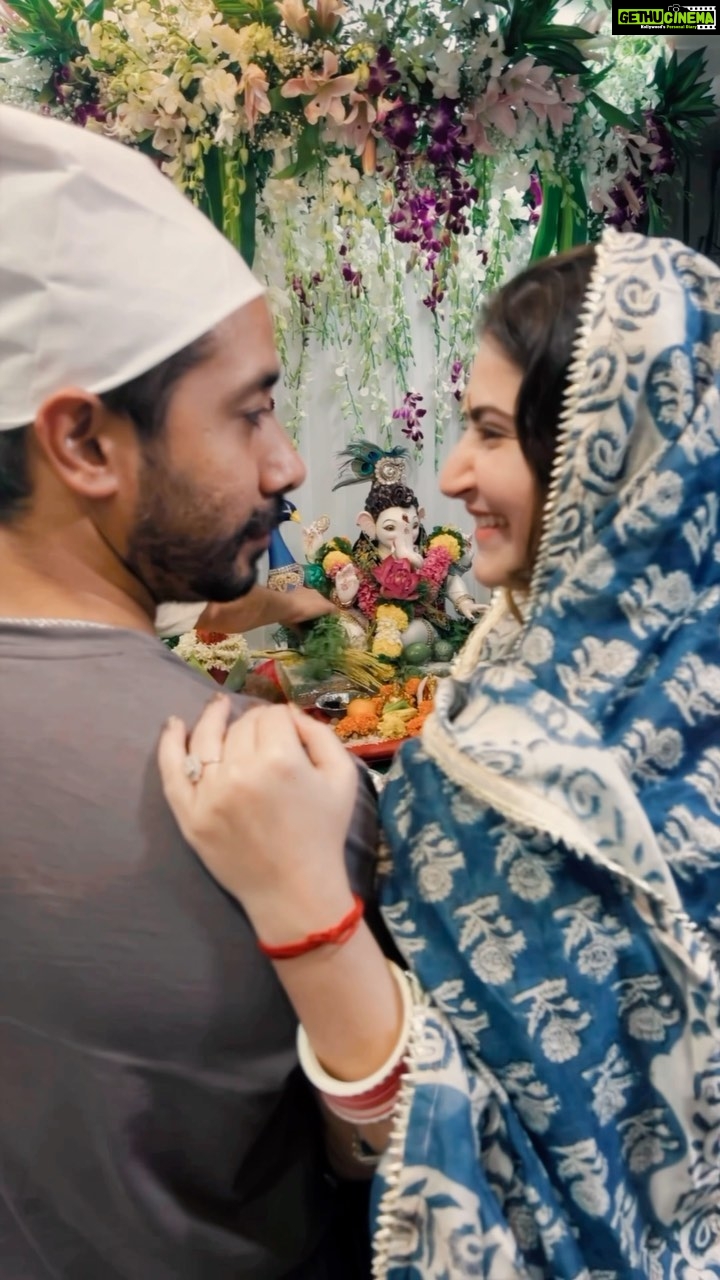 Shivaleeka Oberoi Instagram - Blessings on blessings! 🌼🦚🧿✨ #GaneshChaturthi #Festival #2023