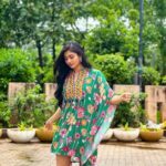 Shivangi Khedkar Instagram – Waves of Green @sewtableclothing 
.
.
.
#clothingbrand #collaboration #dresses #vegastartalent #fashion @vegastar.entt