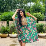 Shivangi Khedkar Instagram – Waves of Green @sewtableclothing 
.
.
.
#clothingbrand #collaboration #dresses #vegastartalent #fashion @vegastar.entt