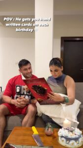 Shivani Jha Instagram - 3 down many more to come! ❤️ #grateful #love #couple #birthdaycard #handwritten #letters #oldschool #leevani #shivanijha #leeneshmattoo