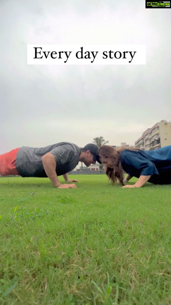 Shivani Jha Instagram - Workout eat sleep and eat again and again and again…. #reels #explore #viral #leevani #couple #funny