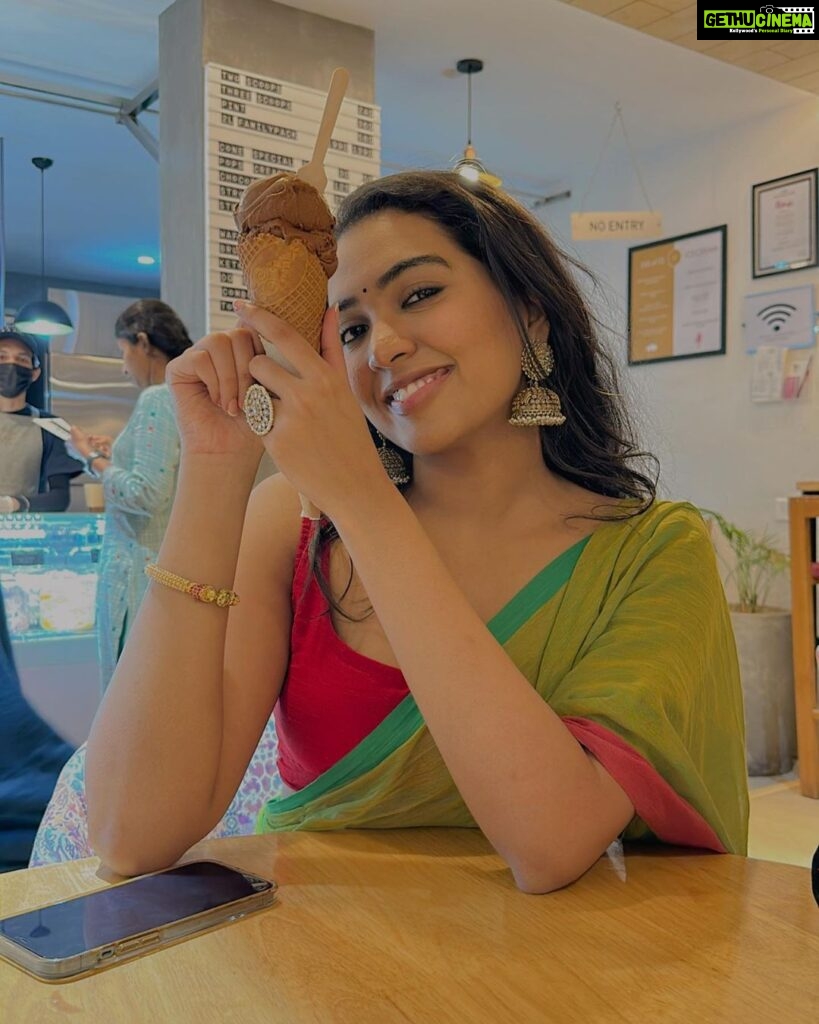 Shivathmika Rajashekar Instagram - A gelato girl for life ✌🏽