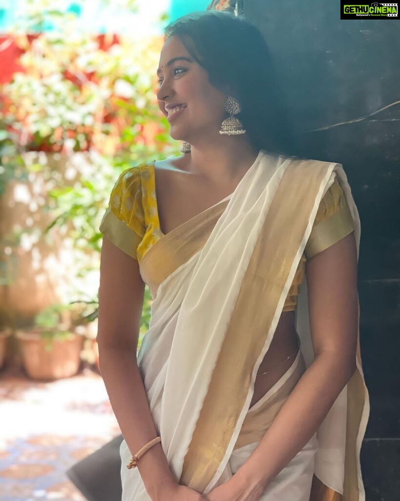 Shivathmika Rajashekar Instagram - Happy Onam Cuties🤍✨