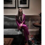 Shraddha Sharma Instagram - New look for my show last night by @eshaaroraofficial 💜 What do you guys think ? ❤️❤️❤️ #bhfyp #ootd #whatiwore #pantsuit #fashion #fashionstyle
