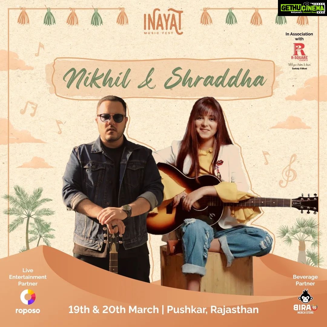 Shraddha Sharma Instagram - Hey Guys !! I'll be performing this weekend with @nikhilswaroop so come join us and book your passes on @inayat.musicfest ! Hope to see you there in pushkar on this holi weekend 😃 Don't forget to catch our performance on the @roposolove app and more cool videos #shraddhasharma #nikhilswaroop #live #holi #holifest