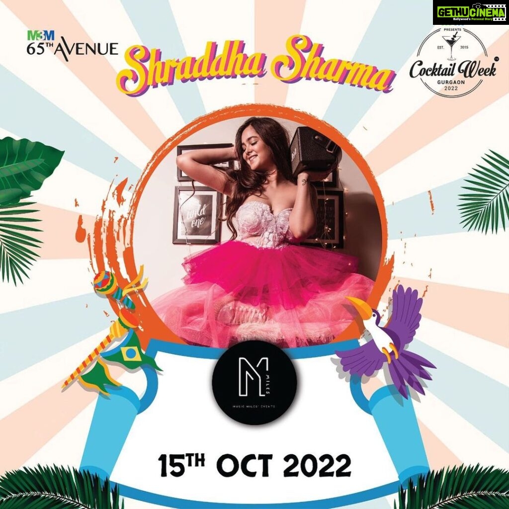 Shraddha Sharma Instagram - Performing in Gurgaon on the 15th of October! Really excited for it. Do come if you can. :)) Ticket link in bio. @cocktailweekindia @musicmilesevents @shaddy_drumming @soundwalebhaiya @saiprasanna__ @arsh_pianist @gandhi_in_the_gap