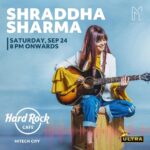 Shraddha Sharma Instagram - Maddd fun last night in Bengaluru and now our last city for this tour- HRC HYDERABAD HITECH CITY 24th September. Hyderabad I have high expectations from you so get your tickets now and let’s sing some songs together❤️🥹 Tickets link in bio. @hrchydhitechcity @musicmilesevents @shaddy_drumming @swati.mahipal @saroshtariqofficial @soundwalebhaiya @arsh_pianist @saiprasanna__