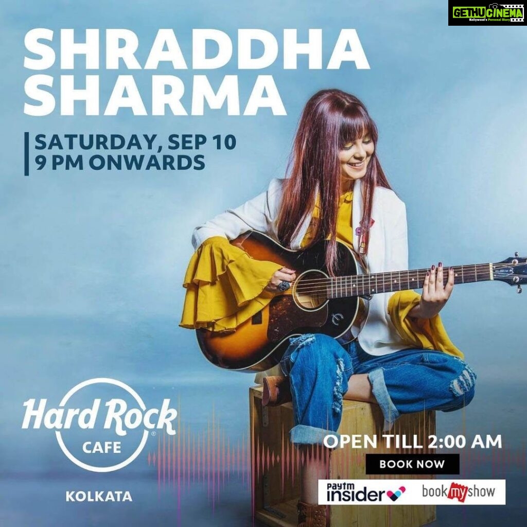 Shraddha Sharma Instagram - One of India’s first YouTube sensations with currently over 34 million views & 4 million followers, Shraddha Sharma (@shadyblush) is coming to #HardRockCafeKolkata on 10th September to weave a spell on us with her melodious and soothing tracks! Are you guys READY?! Book your tickets now 'cause we have planned the best weeks for you this September. Book now on BookMyShow & Insider.in. Link in bio. #BollywoodSongs #LiveMusic #LiveEvents #Weekending #FridayNights #KolkataMusic #PartySpot #HRCKolkata #Weekend #MusicalNight #PartyPlace #HardRockCafeKolkata Hard Rock Cafe Kolkata