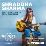 Shraddha Sharma Instagram - One of India’s first YouTube sensations with currently over 34 million views & 4 million followers, Shraddha Sharma (@shadyblush) is coming to #HardRockCafeKolkata on 10th September to weave a spell on us with her melodious and soothing tracks! Are you guys READY?! Book your tickets now 'cause we have planned the best weeks for you this September. Book now on BookMyShow & Insider.in. Link in bio. #BollywoodSongs #LiveMusic #LiveEvents #Weekending #FridayNights #KolkataMusic #PartySpot #HRCKolkata #Weekend #MusicalNight #PartyPlace #HardRockCafeKolkata Hard Rock Cafe Kolkata