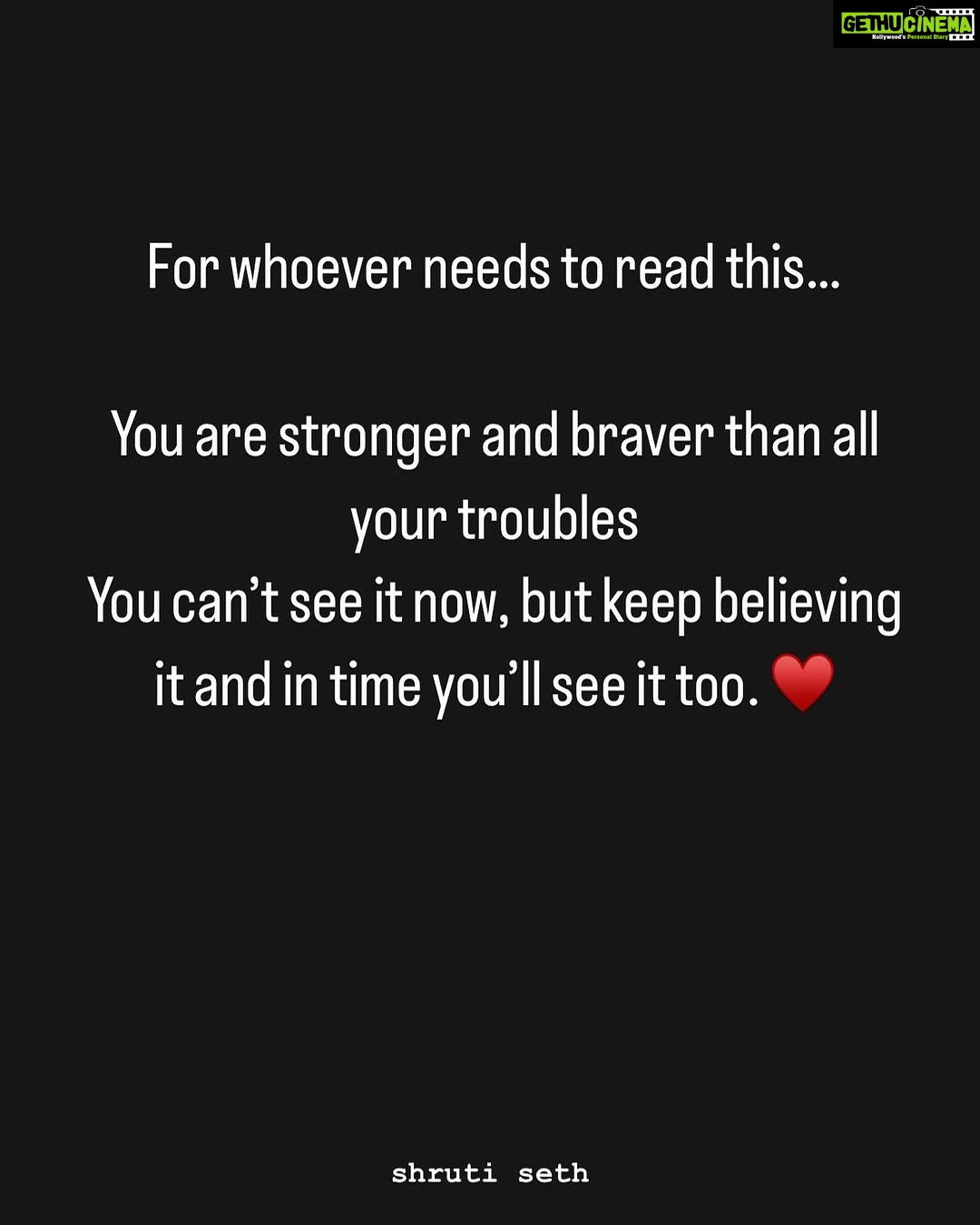 Shruti Seth Instagram I posted this as a story and it seems to have