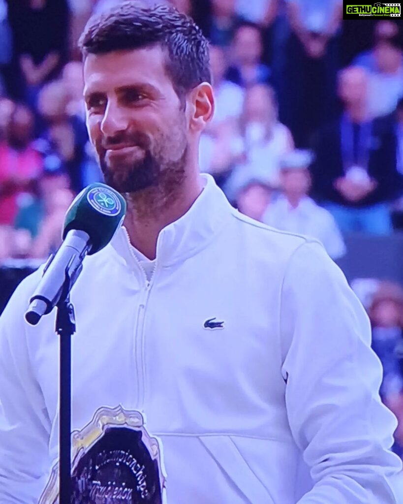 Shruti Ulfat Instagram - This man is just incredible.... what a final... hard luck but to be in the grandslam finals for 35 times over the years in ur career. And inspite of the age diff bet you and carlos... 16years... you still gave him a hard time getting hold to the wimbeldon trophy. N❤️LE you are the GOAT... an inspiration for all the young guns... see u at the US Open and yessssss for the 24. Kudos to you n team. Love n respect for u @djokernole @novakfanclub ❤️❤️❤️❤️🤗🤗🤗😘😘😘😘