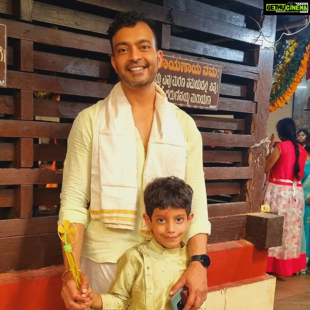Shubha Poonja Instagram - Here are pics of my anna s .. older brothers ... my sister in law and my cutest nephew .. they hate pictures .. thats why they never allow me to post their pics ... managed to convince them ...#shivratri #shirva #mangalore