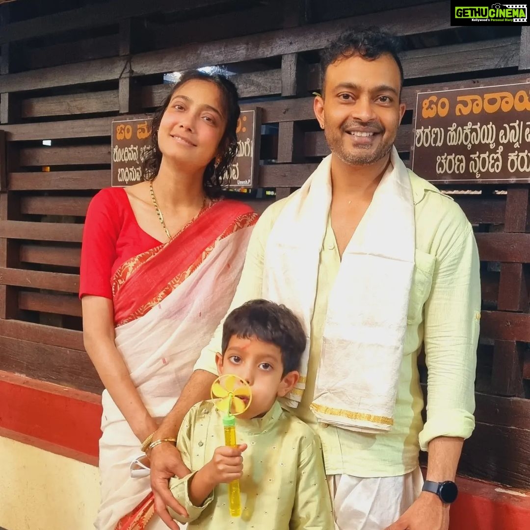 Shubha Poonja Instagram - Here are pics of my anna s .. older brothers ... my sister in law and my cutest nephew .. they hate pictures .. thats why they never allow me to post their pics ... managed to convince them ...#shivratri #shirva #mangalore