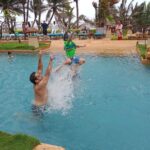 Shweta Bhardwaj Instagram - Staycation and some luck with sun 🌞 shining on us 👨‍👩‍👧‍👦🏊‍♀️
