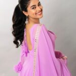 Siddhi Idnani Instagram - favourite festival in my most favourite colour💜 Shot by - @media9manoj Outfit - @labelswarupa