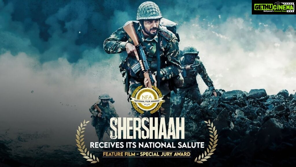Sidharth Malhotra Instagram - Special Jury Award at the 69th National Film Awards for #Shershaah! 🏆 The award received today is a tribute to hardwork, determination, and patriotism. Its significance will remain etched in my heart forever. Deep gratitude and respect to my entire team, and above all, to you for your constant support. 🤗❤️ #VishnuVardhan @karanjohar @apoorva1972 @somenmishra @kiaraaliaadvani @shabbirboxwalaofficial @dharmamovies @azeemdayani @isandeepshrivastava @baidnitin @nikitindheer @shivpanditt @primevideoin @sonymusicindia