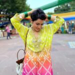 Simple Kaul Instagram - My visit to Dilli Haat 🤩 Outfit by - @mslila.india @deenetworkco Earrings by - @eagle.jewellers Styled by - @Styleitupwithraavi @littlepuffsofhappiness Makeup - @simarsinghmakeupartistry #indianwear #indianwearlove #indianfashion Dilli Haat, INA