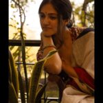 Simran Choudhary Instagram - Monsoons and balconies ♾️🤍 . . . . #monsoons #balcony #rains #saree #sareelove #indianmonsoons #earthy #nature #home #pluviophile
