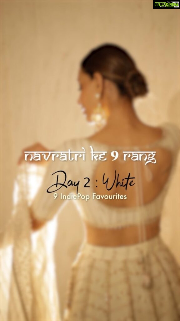 Smriti Khanna Instagram - 9 colours of Navratri 9 indipop songs 9 videos Stay Tuned! Wearing @shopmulmul Earrings @radhikaagrawalstudio