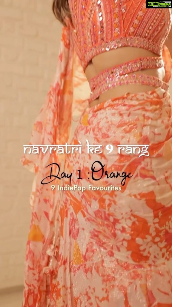 Smriti Khanna Instagram - 9 colours of Navratri 9 indipop songs 9 videos Stay Tuned! Wearing @mandirawirkhq Earrings @radhikaagrawalstudio