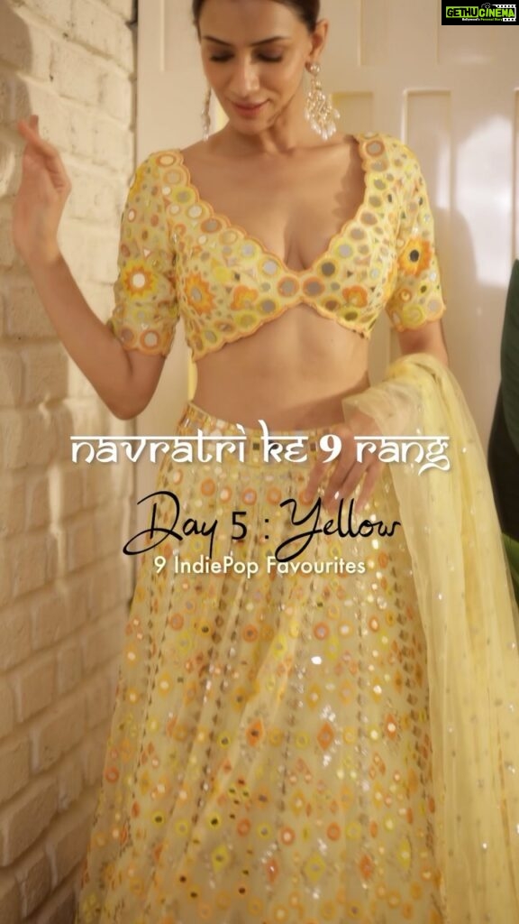 Smriti Khanna Instagram - 9 colours of Navratri 9 indipop songs 9 videos Stay Tuned! Wearing @gopivaiddesigns