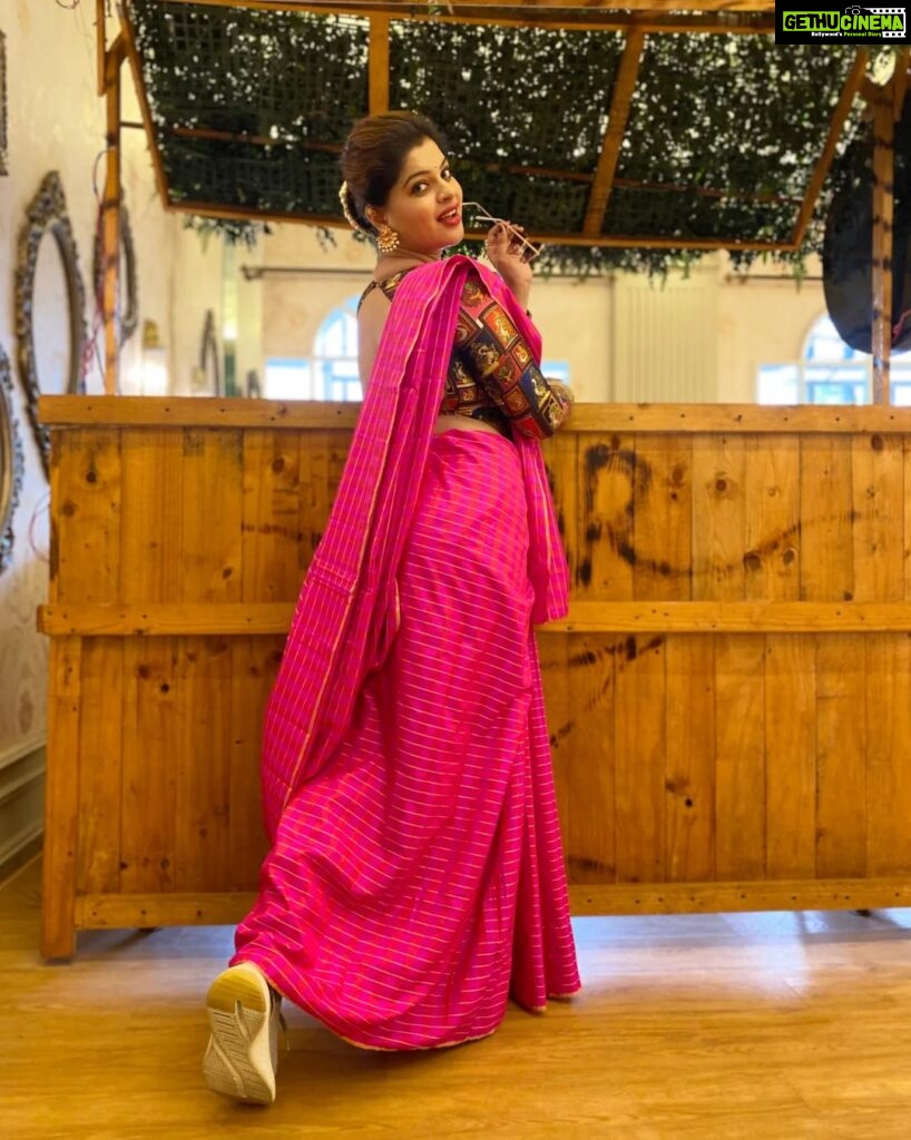 Sneha Wagh Instagram - Did someone say Barbie can't be wearing Indian? . . #barbie #indian #pink #saree #fashiongram #stylefile #sarange #sarangesneha #snehawagh #ssnehawagh
