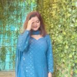 Sneha Wagh Instagram - Guli Mata……💝 . . 👗 @themodishwomaniya_by_shiromani . . #gulimata #blue #indianwear #indianoutfit #rainyday #daydream #daydreamer #love #sarangesneha #ssnehawagh #snehawagh