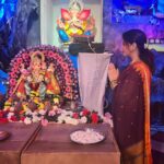 Sneha Wagh Instagram - Ganpati Bappa Morya 🌺 . . . Had a wonderful bappa darshan & aarti 💝 Also the laser show in the pandal was amazing 🤩 At the sai hathway ganpati (kandivali, mumbai) . . . #ganpatibappamorya #ganeshchaturthi #ganpatibappa #ganpatifestival #sarangesneha #ssnehawagh #snehawagh #bappa #bappamorya
