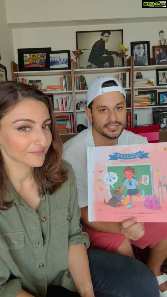 Soha Ali Khan Instagram - Inni and Bobo are back in book 3 of the series !! And this time they are headed to school for ‘Bring your pet to school day’! If you haven’t already read the first two in the series (shocked 😮) please do - in fact buy the trilogy! And if you have (grateful 🤗) buy this one too and complete the set!! #inniandbobo 🐾 ♥️ @penguinsters @penguinindia