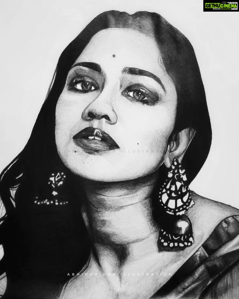 Sohini Sarkar Instagram - 🖤🤍! . . Art By _ @o_n_u_radha__ . . #sohini #sohinisarkar #instagood #instagram #trending #love