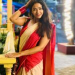 Sohini Sarkar Instagram - ❤️❤️❤️❤️❤️ #saree #tradional #evening #white #red