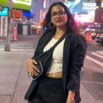 Sohini Sarkar Instagram – Black lover 🖤🖤🖤 Times Square New York