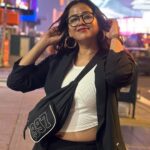 Sohini Sarkar Instagram – Black lover 🖤🖤🖤 Times Square New York