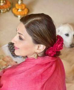 Sonali Bendre Instagram - Happy days ♥️ गणपती बाप्पा मोरया 📸 : @srishtibehlarya