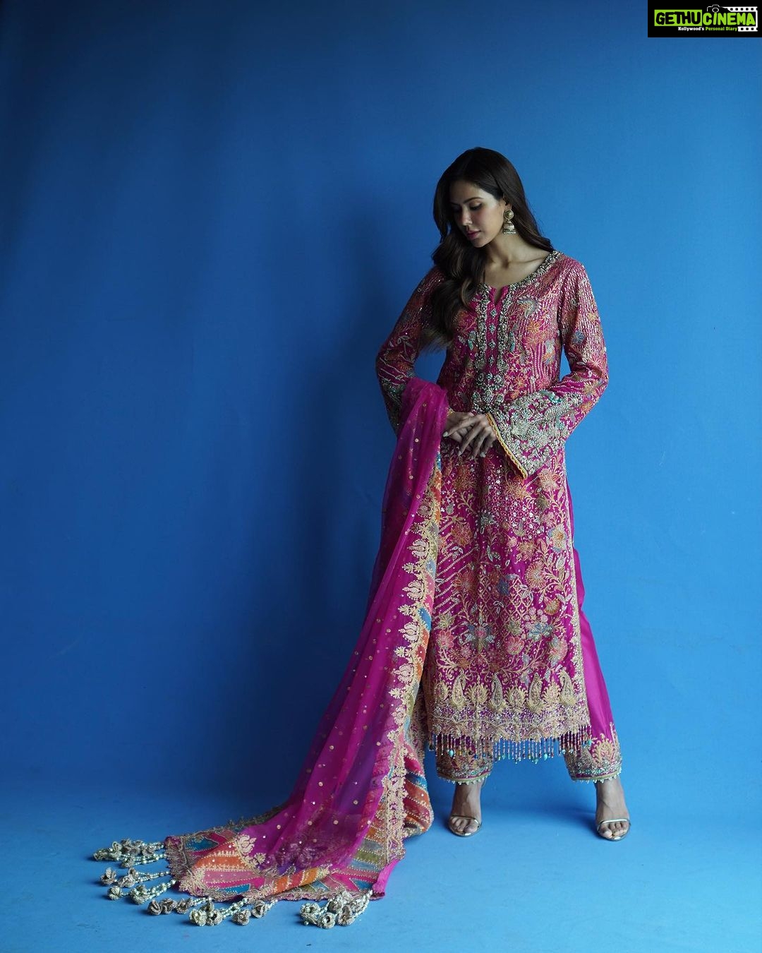 Sonam Bajwa Instagram - Wear pink on the days you feel a little blue 🦋 Wearing @rimpleandharpreet Style team - @sonambajwa x @malvikabajaj @malkit_gill2697 @sanjamkaur92 HMU - @hairbyharrybajwa @cocoballucci_
